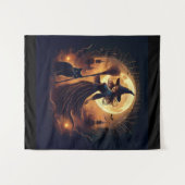 Tenture Bonne Sorcière Halloween À Minuit (Devant (Horizontal))