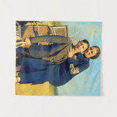 Tenture Bonnie Parker Clyde Barrow 1933 Peinture Faux (Devant (Horizontal))