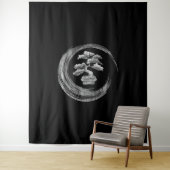 Tenture bonsai tree enso    circlezen calligraphie art (En situation)