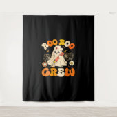 Tenture Boo Boo Crew Drôle Fantôme Pour Infirmière, Rétro (Devant)