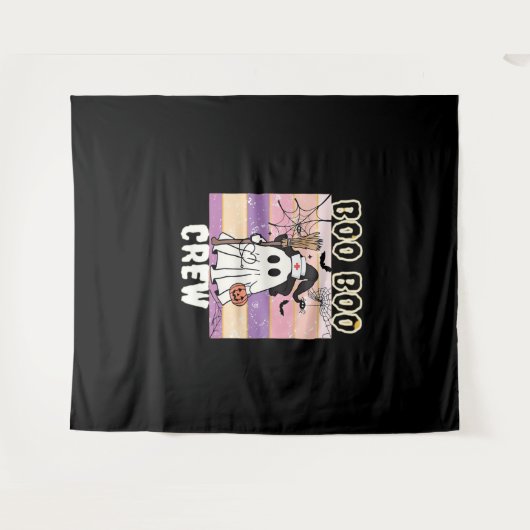 Tenture Boo Boo Crew Halloween Ghost Nurse Essential T-Shi (Devant (Horizontal))