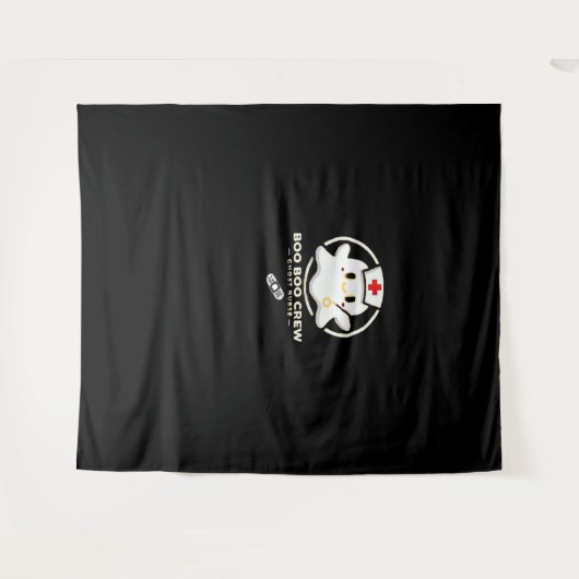 Tenture Boo Boo Crew Infirmière fantôme - Hallowe mignonne (Devant (Horizontal))