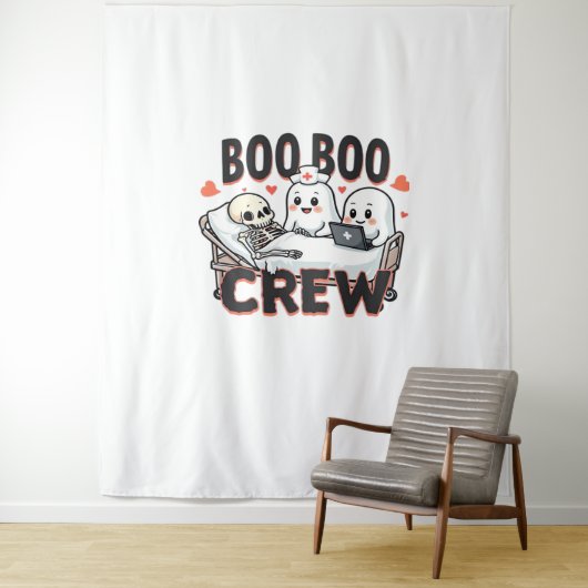 Tenture Boo Boo Crew mignon Halloween Infirmière Fantômes (En situation)