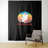 Tenture Boo Boo Crew Nurse Funny Ghost Halloween Classique (En situation)