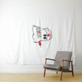 Tenture Boo Boo Crew Nurse Halloween Ghost Funny Surdimens (En situation (horizontale))