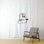 Tenture Boo Boo Crew Nurse Halloween Ghost Funny Surdimens (En situation)