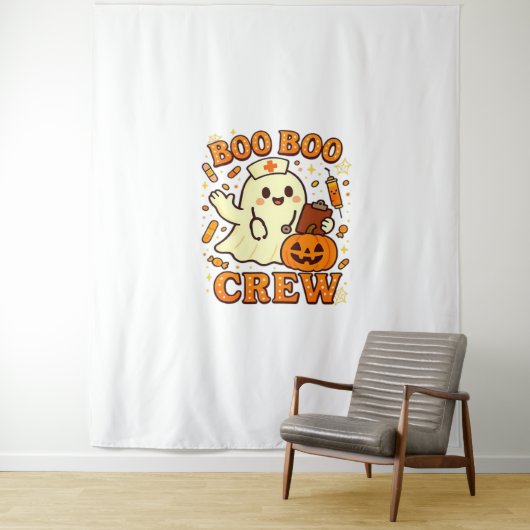 Tenture Boo Boo Infirmière d'équipage Funny Halloween Infi (En situation)