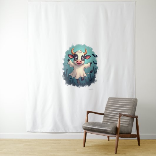 Tenture Boo-levard Cow Ghost (En situation)