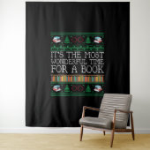 Tenture Book Lovers Ugly Christmas (En situation)