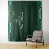 Tenture Boot photo personnalisé Bar Mitzvah Party Green Go (En situation)