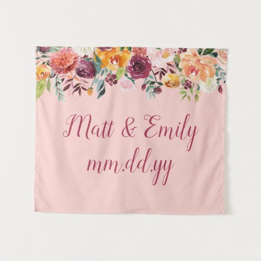 Tenture Booth Booth Prop Boho Automne Mariage fond (Devant (Horizontal))