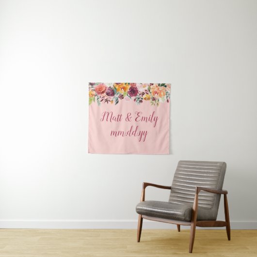 Tenture Booth Booth Prop Boho Automne Mariage fond (En situation (horizontale))