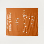 Tenture Booth de réception Mariage Boho orange brûlé en ar (Devant (Horizontal))