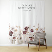 Tenture Booth Fleur sauvage Automne Baby shower photo (En situation)