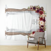 Tenture Booth Photo Boho Burgundy Arch Mariage Arch En arr (En situation (horizontale))