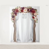 Tenture Booth Photo Boho Burgundy Arch Mariage Arch En arr (Devant)