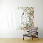 Tenture Booth Photo Boho Tropical Fête des mariées (En situation (horizontale))