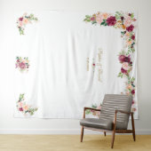 Tenture Booth Photo de Mariage Floral Saffron Touche de Bo (En situation (horizontale))