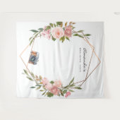Tenture Booth photo de mariage Rose Gold et rose blush (Devant (Horizontal))