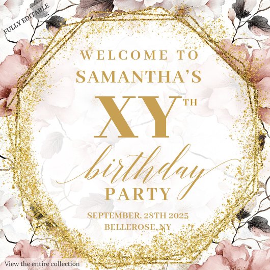 Tenture Booth photo en or rose Dusty