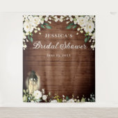 Tenture Booth Photo Fête de l'mariée Rose blanche Booth Ba (Devant)