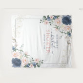 Tenture Booth Photo Fleurs Rose Pâle Bleu Poussiéreux de D (Devant (Horizontal))