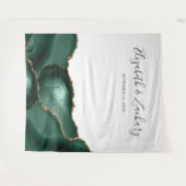 Tenture Booth photo Mariage Emerald Green Gold (Devant (Horizontal))