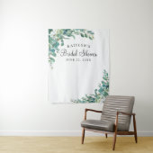 Tenture Booth Photo Mariage Eucalyptus Aquarelle (En situation)