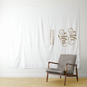Tenture Booth photo Mariage moderne M. Mme Script Contexte (En situation (horizontale))