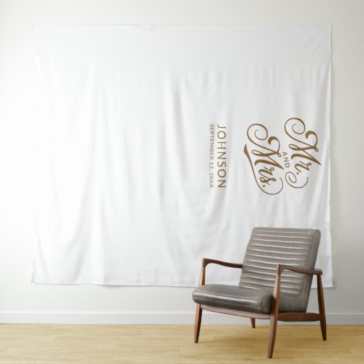 Tenture Booth photo Mariage moderne M. Mme Script Contexte (En situation (horizontale))