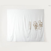 Tenture Booth photo Mariage moderne M. Mme Script Contexte (Devant (Horizontal))