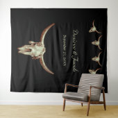 Tenture Booth photo Mariage Rustic Bull Skull (En situation (horizontale))