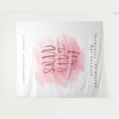 Tenture Booth Photo Parties scintillant or et Rose Bachelo (Devant (Horizontal))