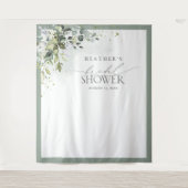 Tenture Booth Photo pour une Fête de Mariée au Eucalyptus (Devant)