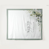 Tenture Booth Photo pour une Fête de Mariée Eucalyptus Ble (Devant (Horizontal))