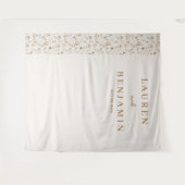 Tenture Bordure Florale Crème Élégante (Devant (Horizontal))