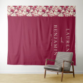 Tenture Bordure Florale Marron Élégante (En situation (horizontale))