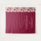 Tenture Bordure Florale Marron Élégante (Devant (Horizontal))