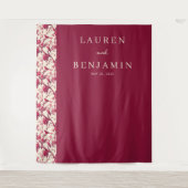 Tenture Bordure Florale Marron Élégante (Devant)