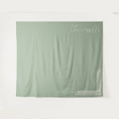 Tenture Bordure géométrique Serene Sage (Devant (Horizontal))