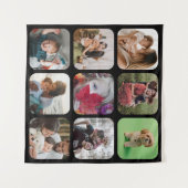 Tenture Bordures arrondies du modèle carré Keepsaké Photo (Devant (Horizontal))