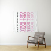 Tenture Boss de fille rose moderne Meilleur cadeau de fill (En situation (horizontale))