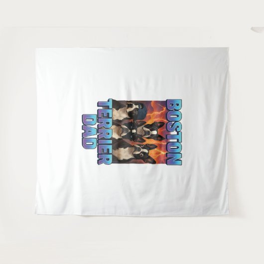 Tenture Boston Terrier (Devant (Horizontal))