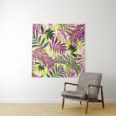 Tenture Botanical seamless pattern mixed with geometric sh (En situation)