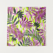 Tenture Botanical seamless pattern mixed with geometric sh (Devant)