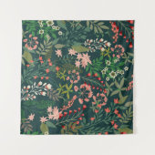 Tenture Botanique florale foncée sans Motif (Devant (Horizontal))