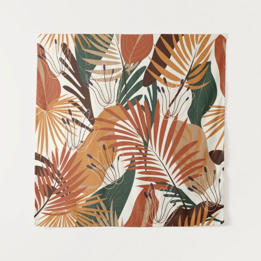 Tenture Botaniques Abstraites : Canvas Blanches (Devant)