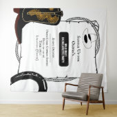 Tenture Botte blanche et noire Casquette bottes Bacheloret (En situation (horizontale))