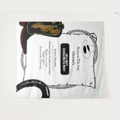 Tenture Botte blanche et noire Casquette bottes Bacheloret (Devant (Horizontal))