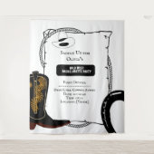 Tenture Botte blanche et noire Casquette bottes Bacheloret (Devant)